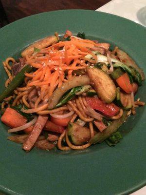 Noodle Dish at Vegetarian Haven in Toronto