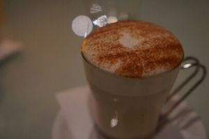 Amazing ginger almond steamer at Vegetarian Haven in Toronto