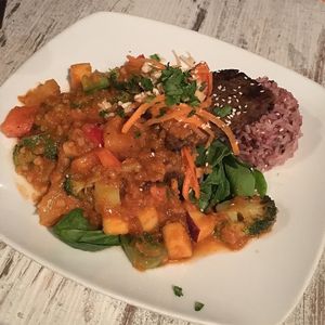 Singapore Seitan at Vegetarian Haven in Toronto