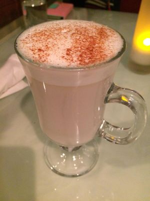 Ginger Almond Steamer -- DELICIOUS! at Vegetarian Haven in Toronto