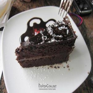 Chocolate Fudge Cake at Vegetarian Haven in Toronto