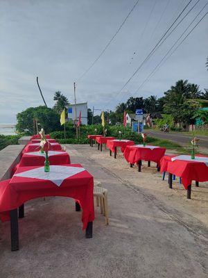Table set up.. at Roch Cuisine in San Juan Siquijor