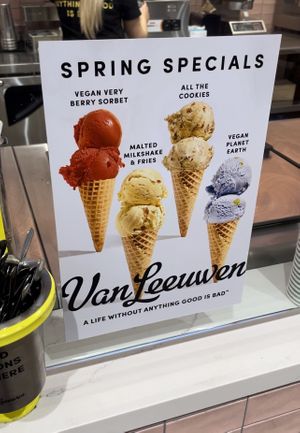 Spring 2023 special flavors   at Van Leeuwen Ice Cream in Dallas
