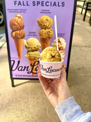 Vegan sweet potato marshmallow pie - YUM  at Van Leeuwen Ice Cream in Dallas
