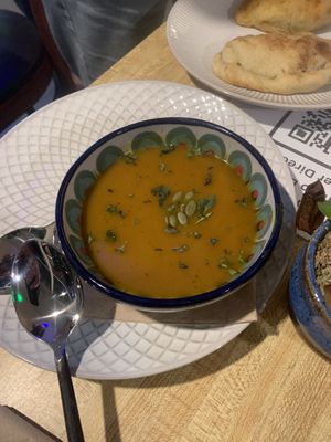Butternut squash soup  at Cafe' Xocolatl in Sacramento