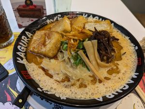 Miso vegan ramen at Ramen Kagura - Avenida de América in Madrid