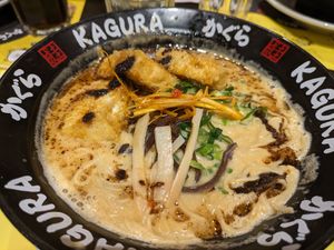 Miso vegan ramen at Ramen Kagura - Avenida de América in Madrid