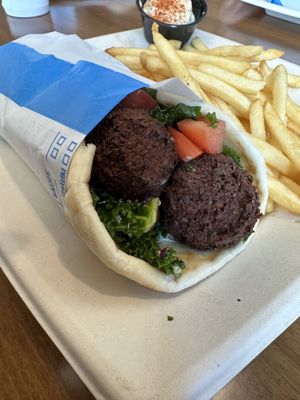 Falafel wrap  at Luna Grill in Richardson