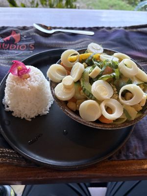 Vegan curry  at Claudio's Grill in Drake Bay