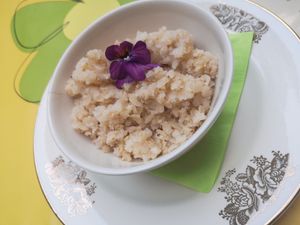 Rice flakes breakfast at In Motion in Bertree