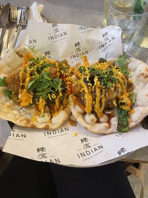 Potato and aubergine  at Indian Brewery in Birmingham