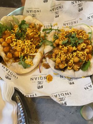 Chana masala naan  at Indian Brewery in Birmingham