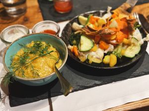 Safran Risotto & Grillgemüse  at Landgasthof Bergblick in Bernau Im Schwarzwald