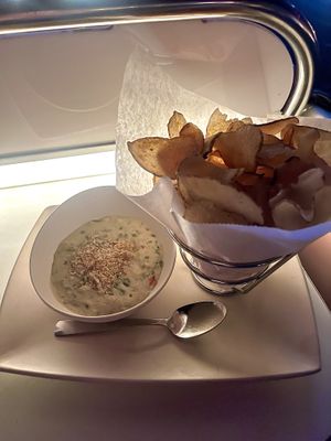 Spinach & artichoke dip with house made chips   at Walt Disney World - Sci-Fi Dine-In Theater Restaurant in Lake Buena Vista