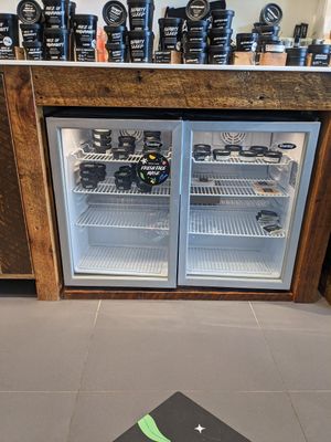 Fresh face mask fridge at LUSH in Reno