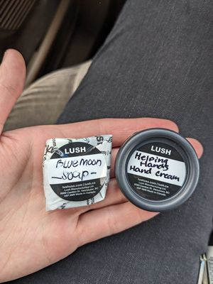 Free samples w/ purchase at LUSH in Reno
