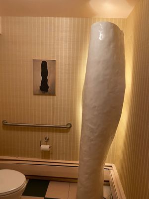 Bathroom art at Culture Cream in Hudson