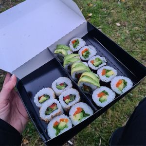 Vegan sushi box. at Usushi in Ushuaia