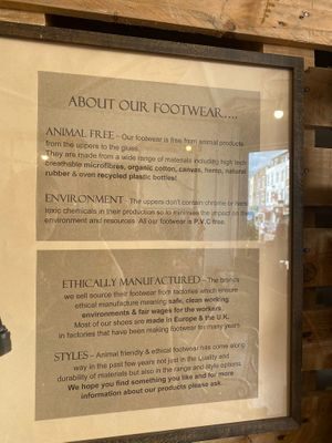 Ethical info at The Third Estate in North London