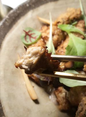 Wok Tossed Mock Chicken Teriyaki Style - close-up at Luna Lu in Sydney