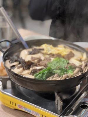 Mushroom hot pot  at Lan's Kitchen in Jeju