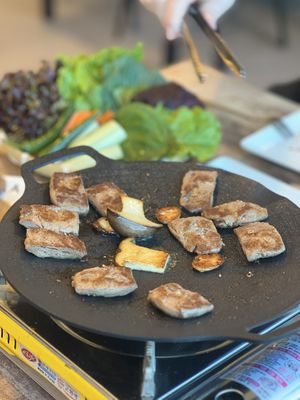 Soy meat hot plate  at Lan's Kitchen in Jeju