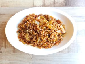 Kimchi fry rice at Lan's Kitchen in Jeju