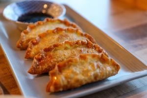 fried dumplings at Lan's Kitchen in Jeju
