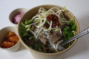 Rice noodles take out  at Lan's Kitchen in Jeju