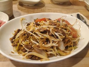 Bulgogi noodles at Lan's Kitchen in Jeju