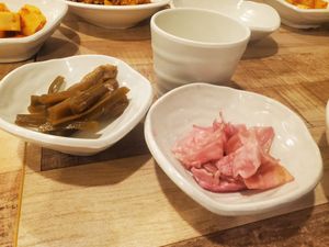 Banchan at Lan's Kitchen in Jeju