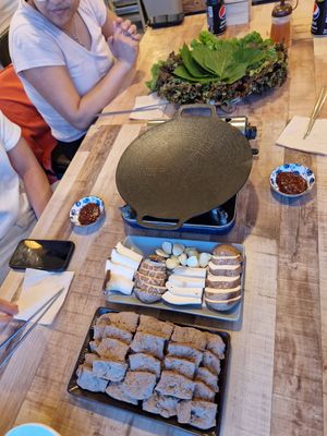 Vegan BBQ at Lan's Kitchen in Jeju