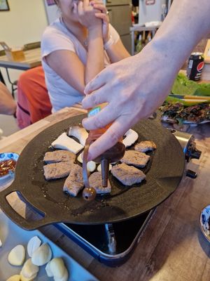 Vegan BBQ at Lan's Kitchen in Jeju