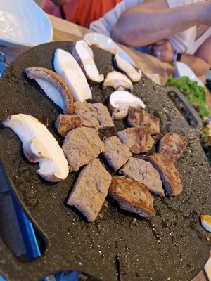 Vegan BBQ at Lan's Kitchen in Jeju
