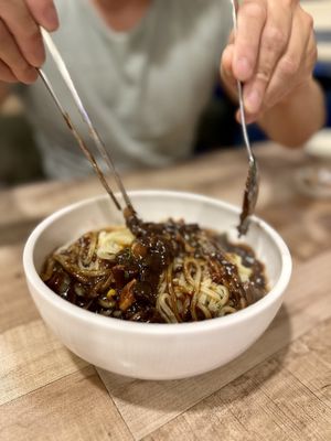 Traditional korean noodles at Lan's Kitchen in Jeju
