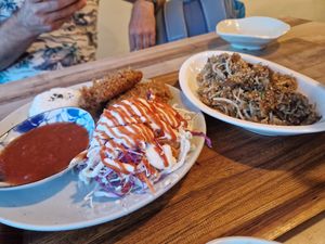 Soy cutlet and Bulgogi Fried Rice at Lan's Kitchen in Jeju