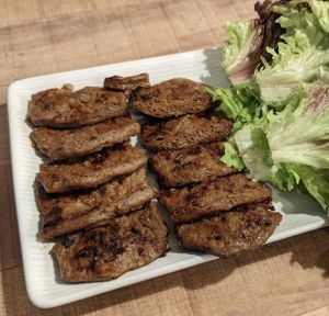 Grilled soy pieces at Lan's Kitchen in Jeju