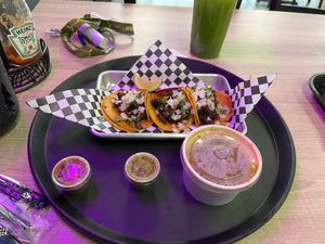 Birria Tacos; Cucumber-Lime Agua Fresca #Veganuary at Viva Vegan Diner in Upland