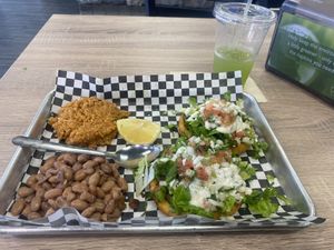 Sope Plate w/Rice and Beans (Could Have Used Salt imo)  at Viva Vegan Diner in Upland