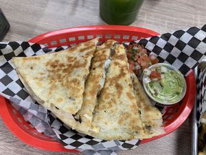Loaded quesadilla with asada   at Viva Vegan Diner in Upland