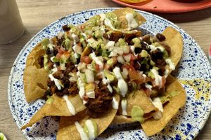 Loaded nachos  at Viva Vegan Diner in Upland