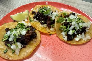 Birria tacos  at Viva Vegan Diner in Upland
