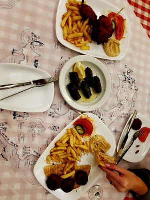  at Taverna Perissa in Santorini