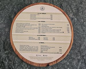 The menu. at Sem Horas in Setubal