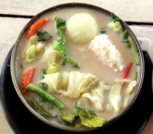 Drunken Sailors coconut soup.  at Drunken Sailors in Koh Lanta