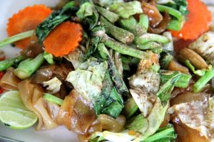 Drunken Sailors wide noodles fried.  at Drunken Sailors in Koh Lanta