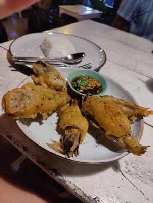 Banana blossom with rice at Drunken Sailors in Koh Lanta