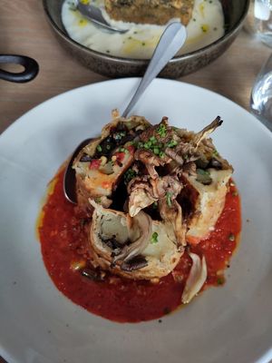 Vegetable wellington at Farm & Fire in Banff