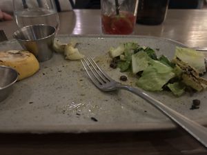 Very tasty grilled salad. Almost forgot to take a photo  at Farm & Fire in Banff