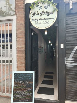 From the outside at A la Antigua in Bogota